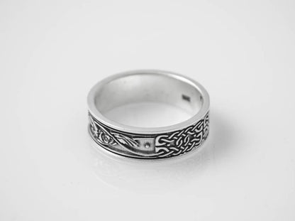 {{jewelry_for_geeks}} - {{ GameFanCraft}} Ring Silver Scandinavian ring with animal and plant motifs