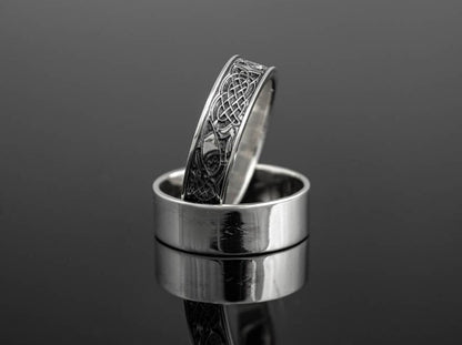 {{jewelry_for_geeks}} - {{ GameFanCraft}} Ring Silver Scandinavian ring with Celtic patterns