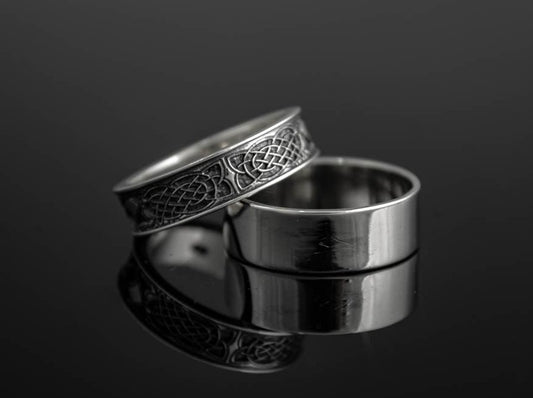 {{jewelry_for_geeks}} - {{ GameFanCraft}} Ring Silver Scandinavian ring with Celtic patterns