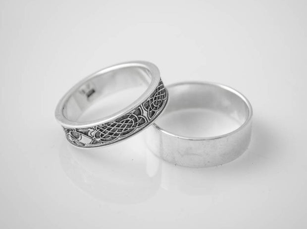 {{jewelry_for_geeks}} - {{ GameFanCraft}} Ring Silver Scandinavian ring with Celtic patterns