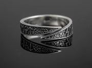 {{jewelry_for_geeks}} - {{ GameFanCraft}} Ring Silver Scandinavian ring with runes