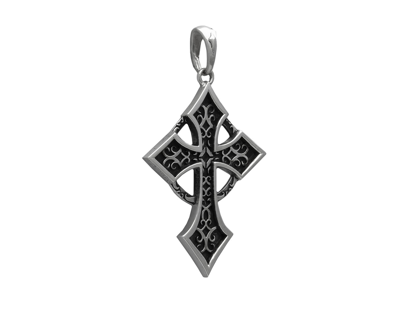 {{jewelry_for_geeks}} - {{ GameFanCraft}} Pendant Silver Celtic cross pendant