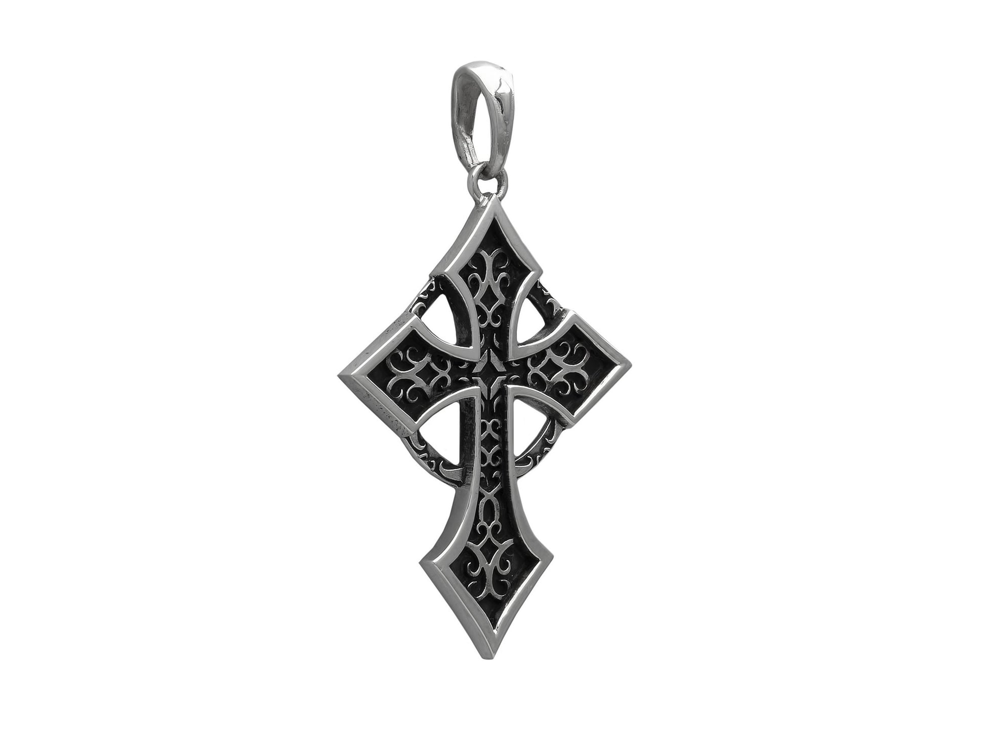 {{jewelry_for_geeks}} - {{ GameFanCraft}} Pendant Silver Celtic cross pendant