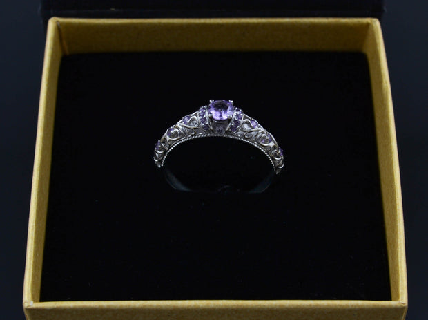 {{jewelry_for_geeks}} - {{ GameFanCraft}} Ring Silver Wedding ring with amethysts