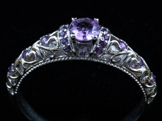 {{jewelry_for_geeks}} - {{ GameFanCraft}} Ring Silver Wedding ring with amethysts