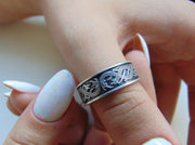 {{jewelry_for_geeks}} - {{ GameFanCraft}} Ring Silver Scandinavian ring with sea monsters