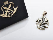 {{jewelry_for_geeks}} - {{ GameFanCraft}} Pendant Silver Fantasy Chinese Dragon Pendant