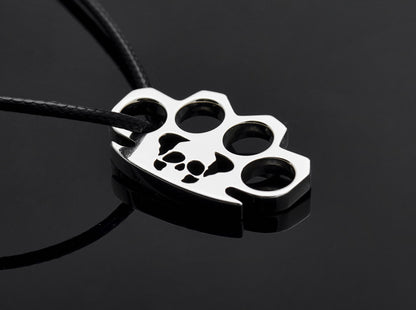 {{jewelry_for_geeks}} - {{ GameFanCraft}} Pendant Silver Bikers Knuckles Necklace