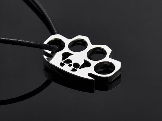 {{jewelry_for_geeks}} - {{ GameFanCraft}} Pendant Silver Bikers Knuckles Necklace