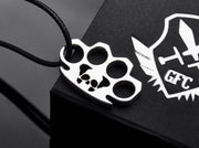 {{jewelry_for_geeks}} - {{ GameFanCraft}} Pendant Silver Bikers Knuckles Necklace