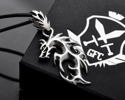 {{jewelry_for_geeks}} - {{ GameFanCraft}} Pendant Sterling Silver Chinese dragon necklace