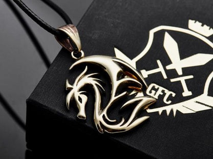 {{jewelry_for_geeks}} - {{ GameFanCraft}} Pendant Silver Fantasy Chinese Dragon Pendant