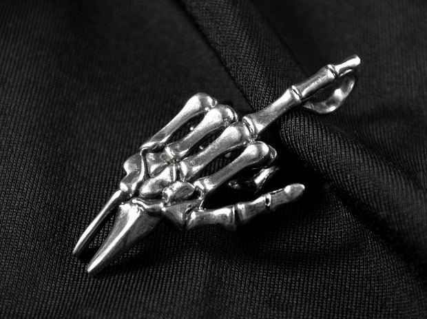 {{jewelry_for_geeks}} - {{ GameFanCraft}} Pendant Silver Skeleton Finger Pendant