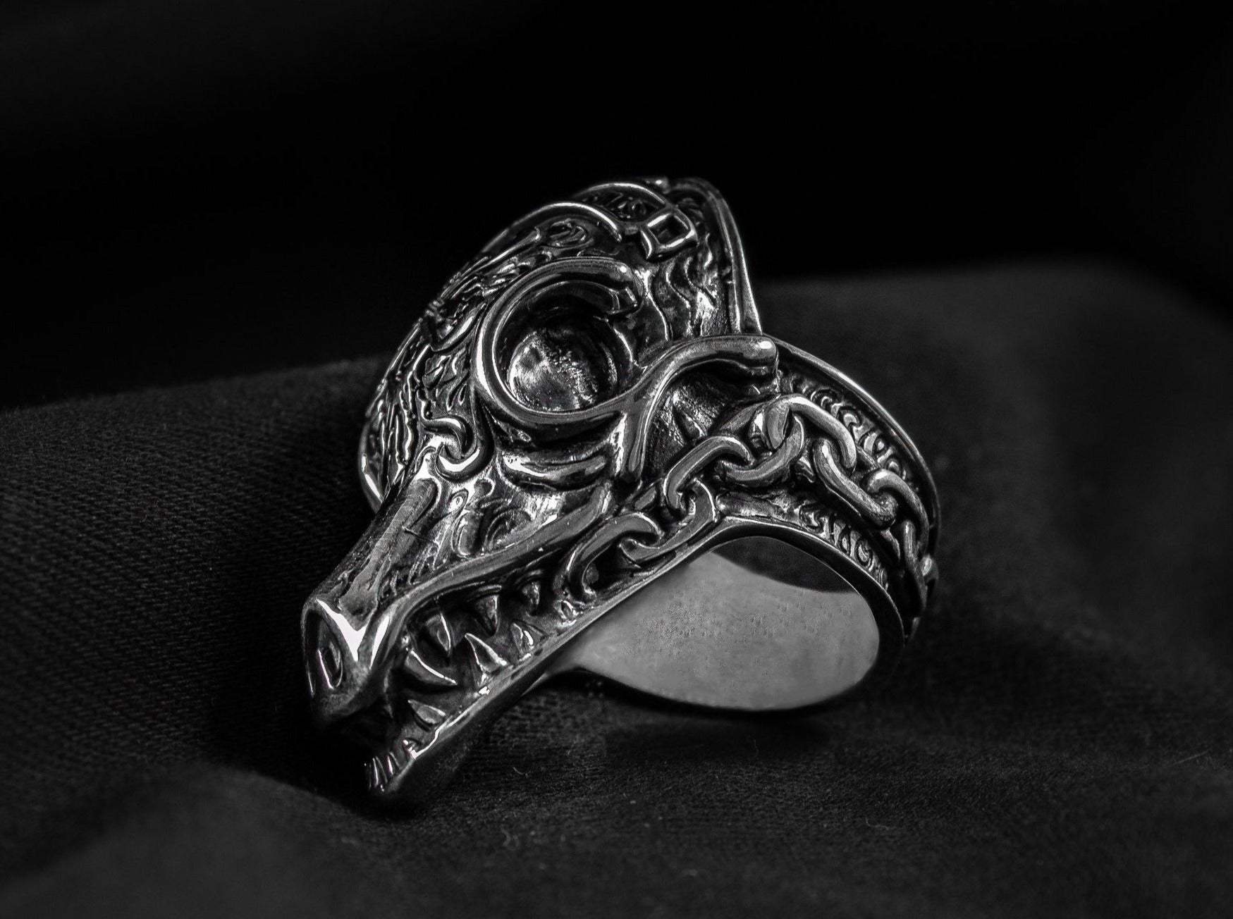 {{jewelry_for_geeks}} - {{ GameFanCraft}} Ring Silver Heavy Morior Invictus skull ring
