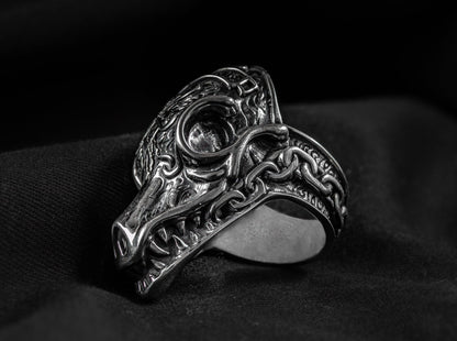 {{jewelry_for_geeks}} - {{ GameFanCraft}} Ring Silver Heavy Morior Invictus skull ring