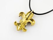{{jewelry_for_geeks}} - {{ GameFanCraft}} Pendant Brass Heraldic Lily Pendant