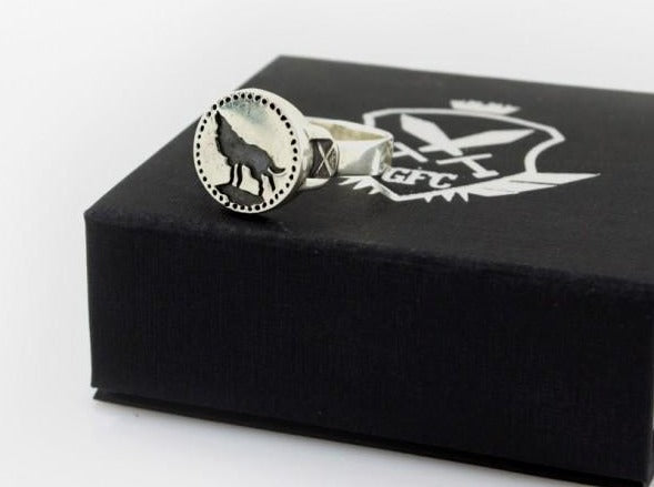 {{jewelry_for_geeks}} - {{ GameFanCraft}} Ring Silver Dark Souls Wolf Ring