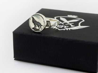 {{jewelry_for_geeks}} - {{ GameFanCraft}} Ring Silver Dark Souls Wolf Ring