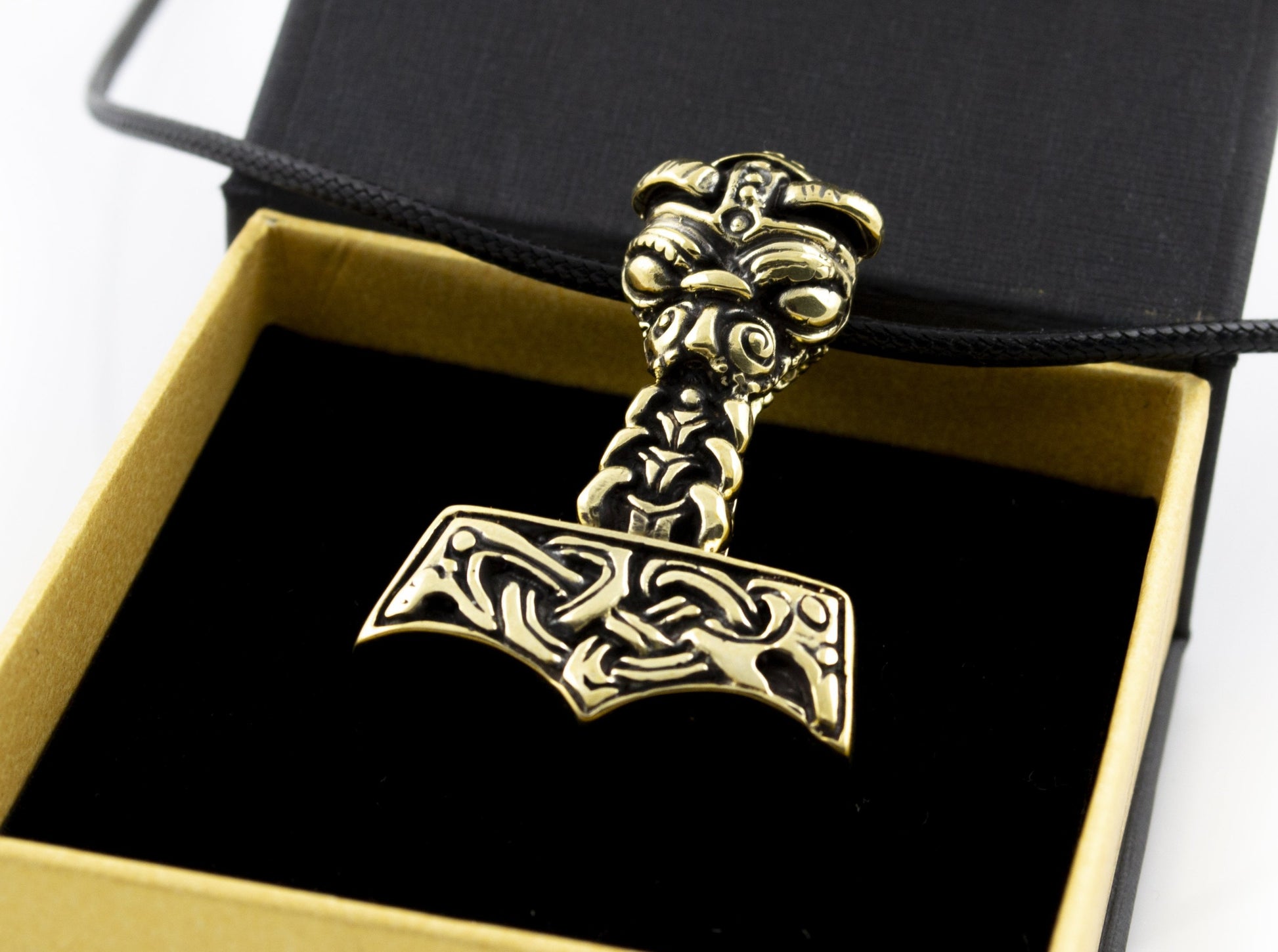 {{jewelry_for_geeks}} - {{ GameFanCraft}} Pendant Brass Viking's Thor's Hammer (Mjolnir) Pendant