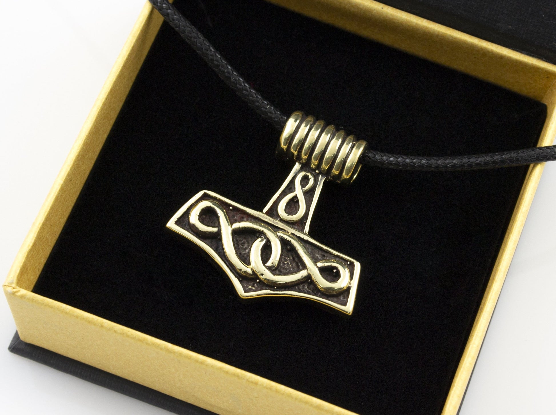 {{jewelry_for_geeks}} - {{ GameFanCraft}} Pendant Brass Viking's Thor's Hammer (Mjolnir) Pendant Infinity
