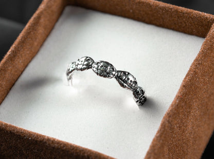 {{jewelry_for_geeks}} - {{ GameFanCraft}} Ring Silver Halloween Pumpkins Ring