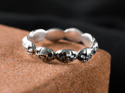 {{jewelry_for_geeks}} - {{ GameFanCraft}} Ring Silver Halloween Pumpkins Ring