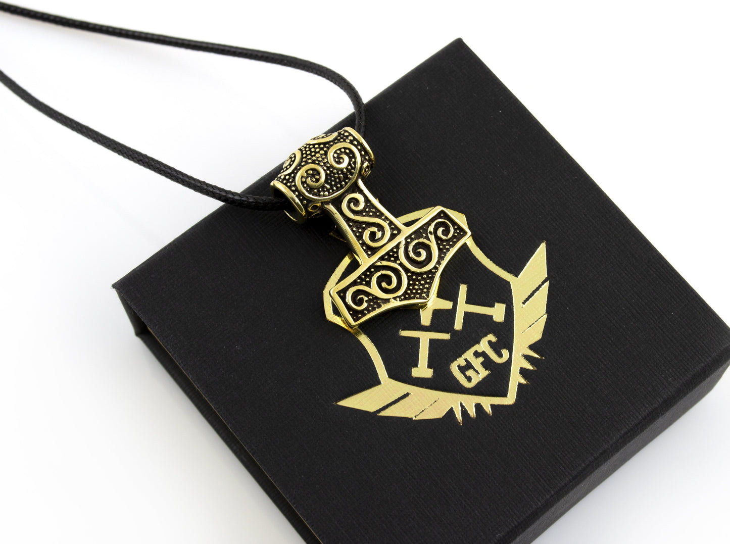 {{jewelry_for_geeks}} - {{ GameFanCraft}} Pendant Brass Viking's Thor's Hammer (Mjolnir) Pendant