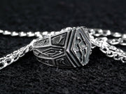 {{jewelry_for_geeks}} - {{ GameFanCraft}} Ring Silver Elder Scrolls Imperial Dragon ring with runes