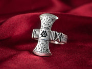 {{jewelry_for_geeks}} - {{ GameFanCraft}} Rings Silver Valknut Viking Ring with runes