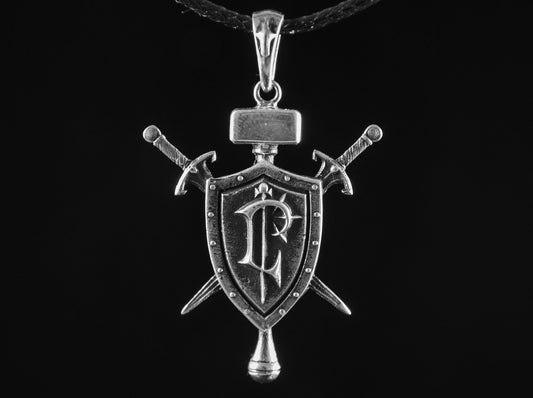 {{jewelry_for_geeks}} - {{ GameFanCraft}} Pendant Silver Lordaeron Shield Alliance Pendant