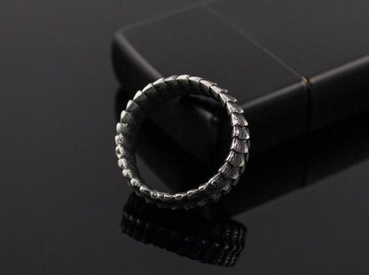 {{jewelry_for_geeks}} - {{ GameFanCraft}} Ring Silver Targaryen House Dragon Scales ring