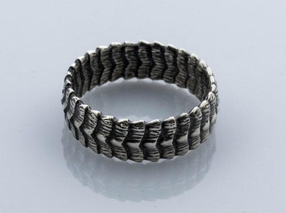 {{jewelry_for_geeks}} - {{ GameFanCraft}} Ring Silver Targaryen House Dragon Scales ring
