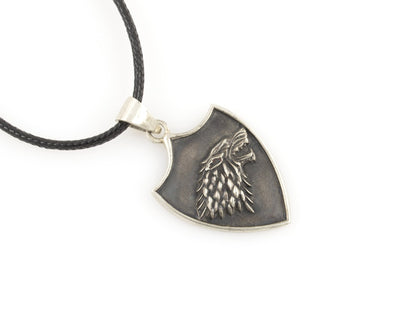 {{jewelry_for_geeks}} - {{ GameFanCraft}} Pendant Brass House Stark Wolf Head Pendant