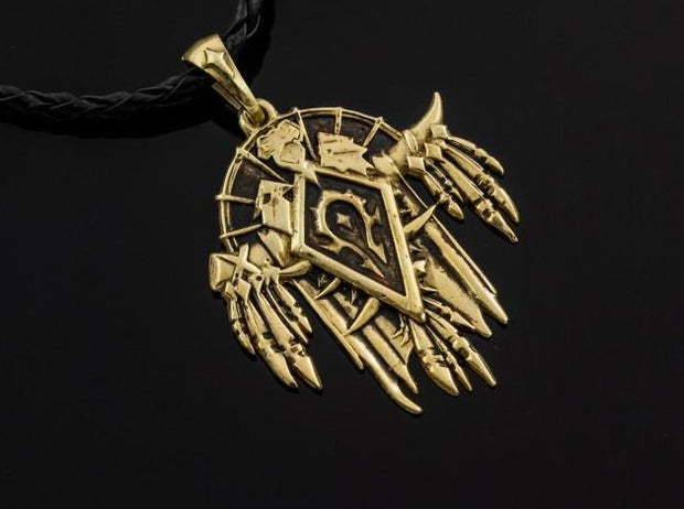 {{jewelry_for_geeks}} - {{ GameFanCraft}} Pendant Silver WoW Horde Pendant