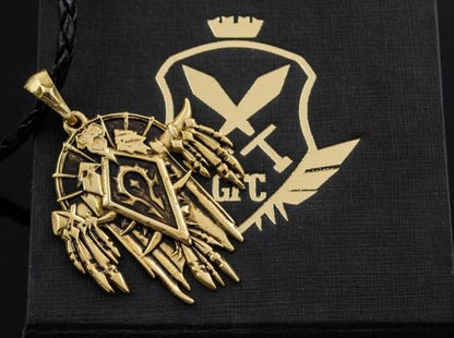 {{jewelry_for_geeks}} - {{ GameFanCraft}} Pendant Silver WoW Horde Pendant