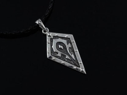 {{jewelry_for_geeks}} - {{ GameFanCraft}} Pendant Brass Warcraft Horde Symbol Pendant