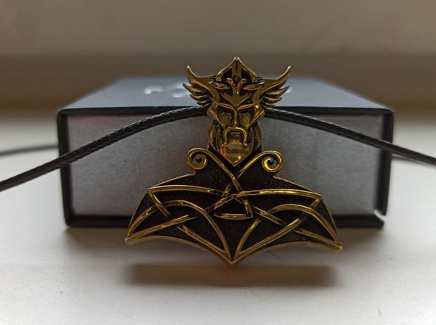 {{jewelry_for_geeks}} - {{ GameFanCraft}} Pendant Brass Thor's hammer pendant