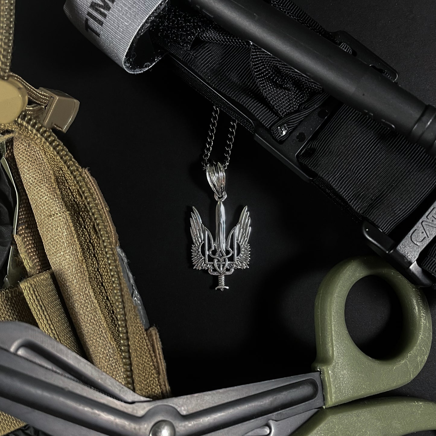 {{jewelry_for_geeks}} - {{ GameFanCraft}} Charms & Pendants Coat of arms of Ukraine - Wings of Freedom