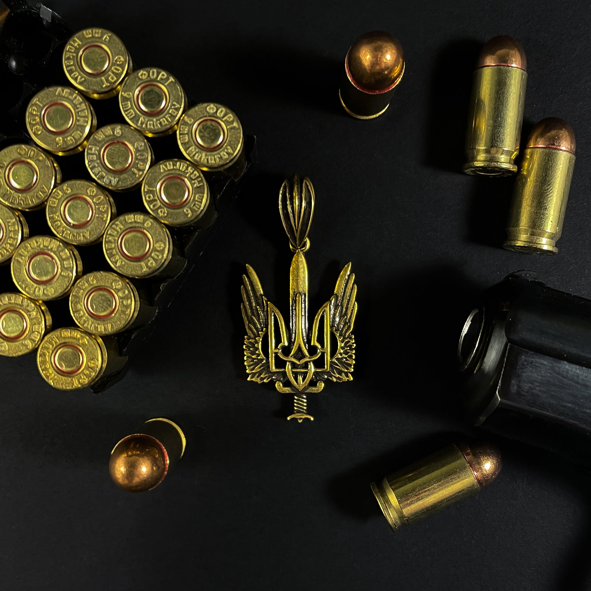 {{jewelry_for_geeks}} - {{ GameFanCraft}} Charms & Pendants Coat of arms of Ukraine - Wings of Freedom