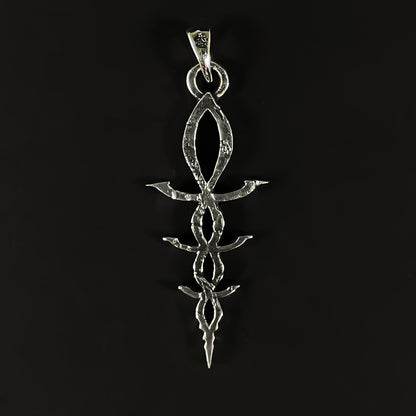 {{jewelry_for_geeks}} - {{ GameFanCraft}} Pendant Silver Bloodborne Hunter Byrgenwerth Oath Corruption Rune Necklace