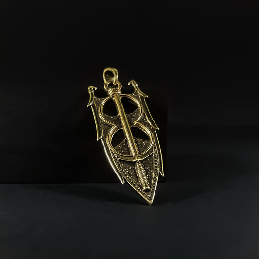 {{jewelry_for_geeks}} - {{ GameFanCraft}} Pendant Brass Elder Scrolls Amulet of Akatosh Pendant