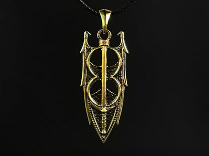 {{jewelry_for_geeks}} - {{ GameFanCraft}} Pendant Brass Elder Scrolls Amulet of Akatosh Pendant