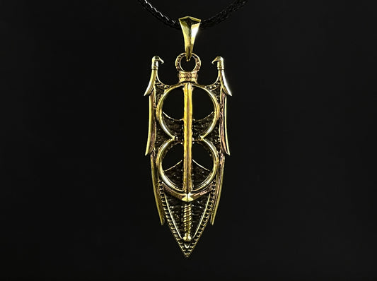 {{jewelry_for_geeks}} - {{ GameFanCraft}} Pendant Brass Elder Scrolls Amulet of Akatosh Pendant