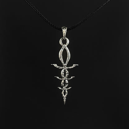 {{jewelry_for_geeks}} - {{ GameFanCraft}} Pendant Silver Bloodborne Hunter Byrgenwerth Oath Corruption Rune Necklace