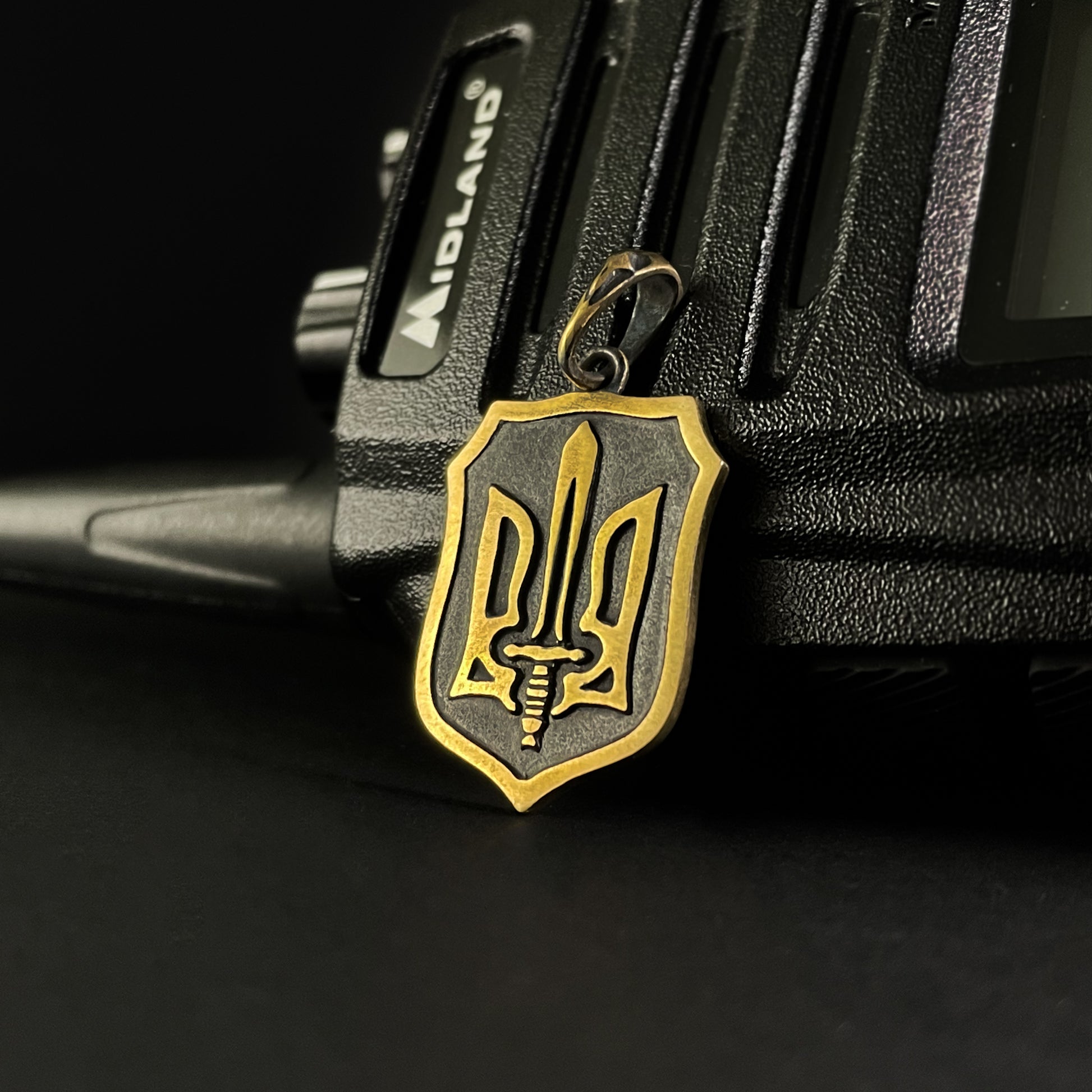{{jewelry_for_geeks}} - {{ GameFanCraft}} Charms & Pendants Coat of arms of Ukraine on shield
