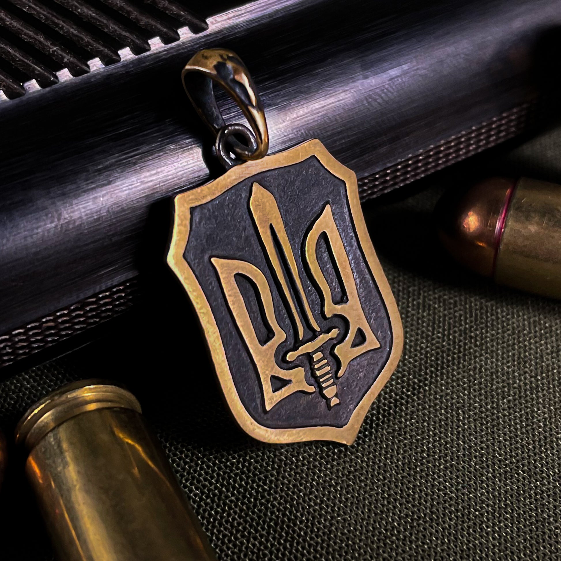 {{jewelry_for_geeks}} - {{ GameFanCraft}} Charms & Pendants Coat of arms of Ukraine on shield