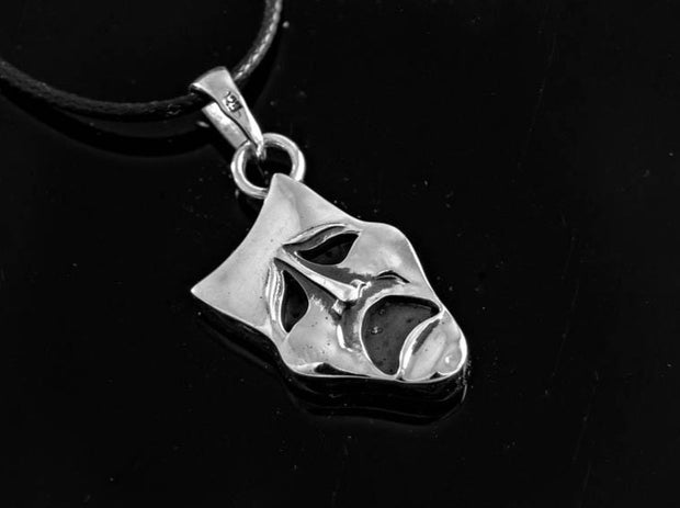 {{jewelry_for_geeks}} - {{ GameFanCraft}} Pendant Silver Theatre mask pendant