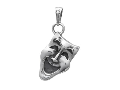 {{jewelry_for_geeks}} - {{ GameFanCraft}} Pendant Silver Theatre mask pendant