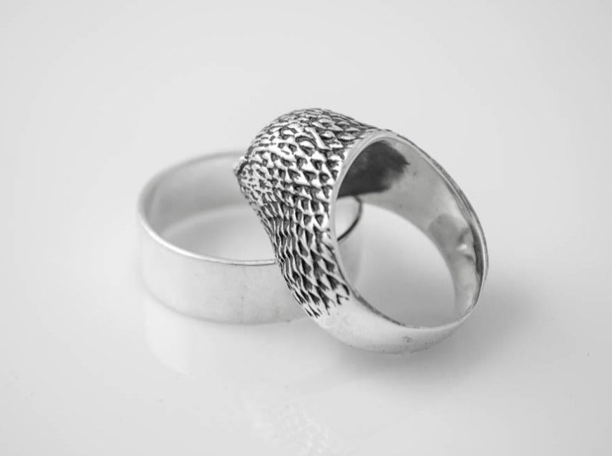 {{jewelry_for_geeks}} - {{ GameFanCraft}} Ring Silver Owl ring
