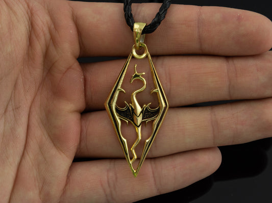 {{jewelry_for_geeks}} - {{ GameFanCraft}} Pendant Brass Imperial Dragon Pendant